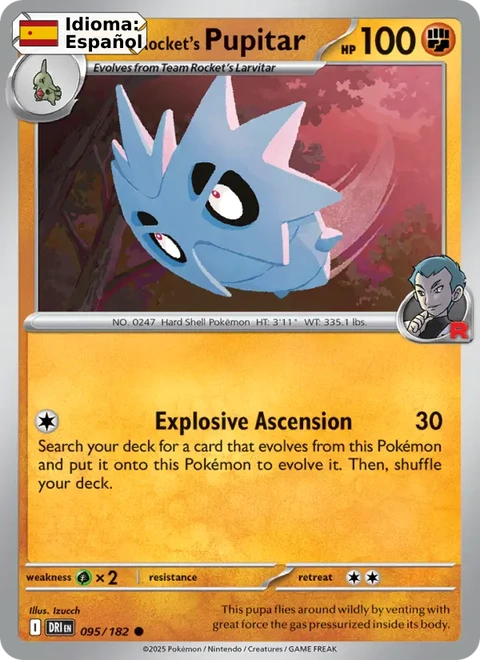 Team Rocket's Pupitar (095) — Destined Rivals