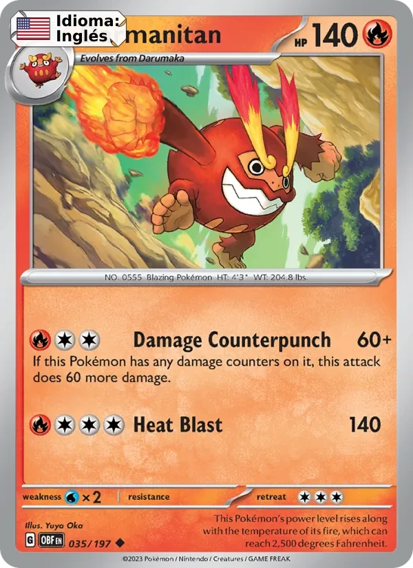 Darmanitan (035) — Obsidian Flames