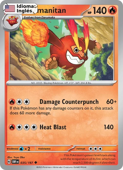 Darmanitan (035) — Obsidian Flames