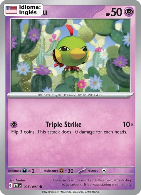 Natu (025) — Paldean Fates