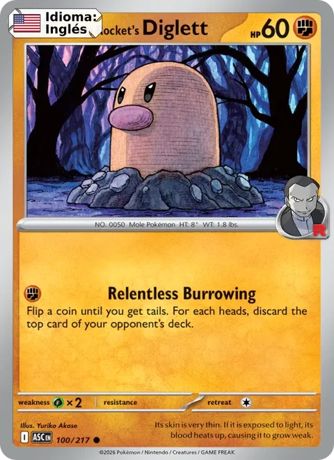 Team Rocket's Diglett (100) — Ascended Heroes
