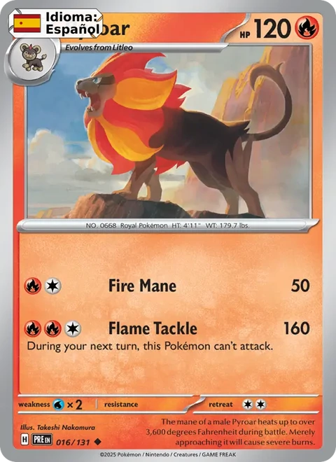 Pyroar (016) — Prismatic Evolutions
