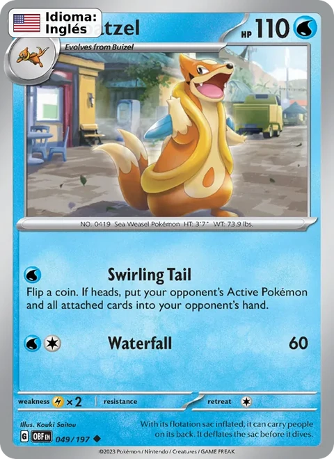 Floatzel (049) — Obsidian Flames