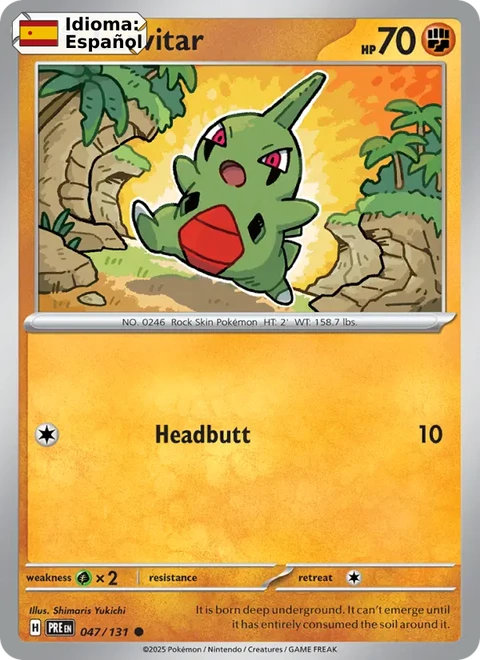 Larvitar (047) — Prismatic Evolutions