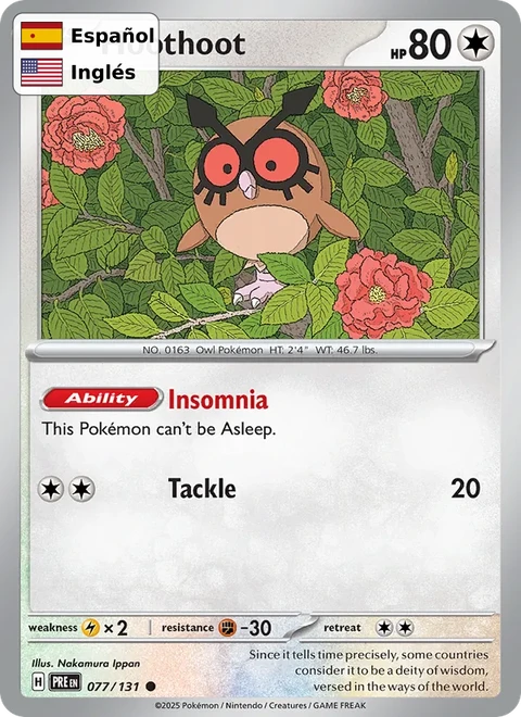 Hoothoot (077) — Prismatic Evolutions