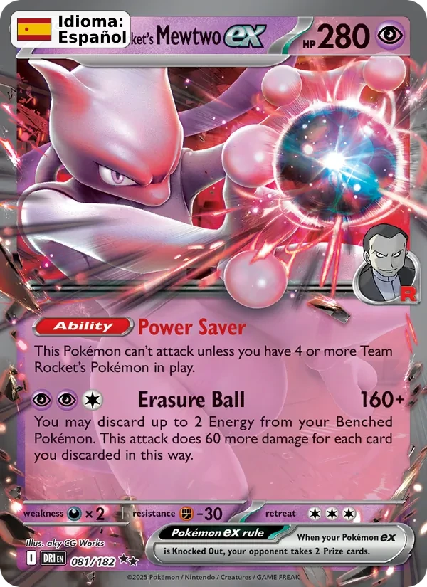Team Rocket's Mewtwo ex (081) — Destined Rivals