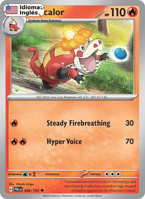 Crocalor (036) — Paldea Evolved