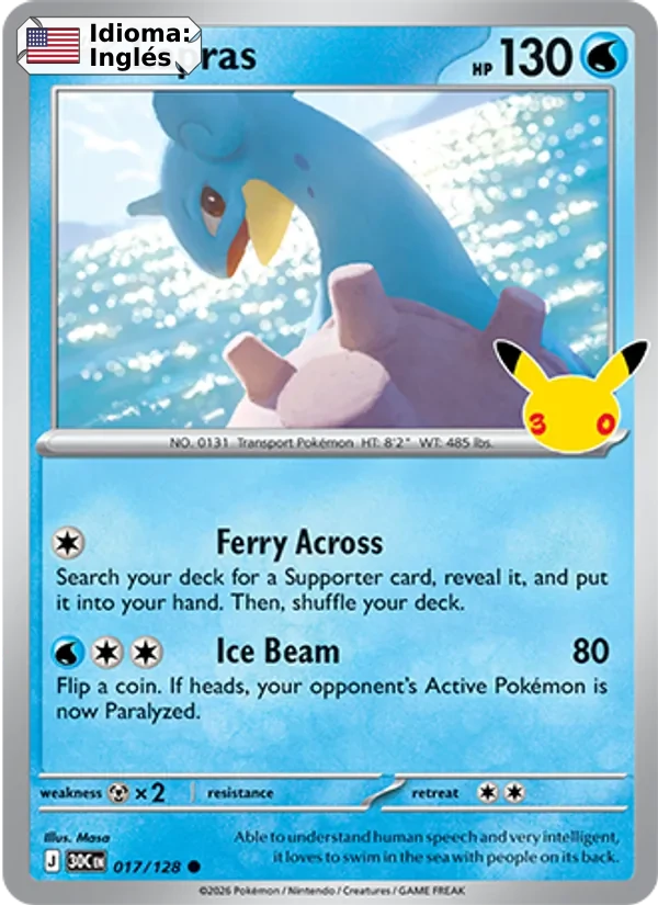 Lapras (017) — 30th Celebration