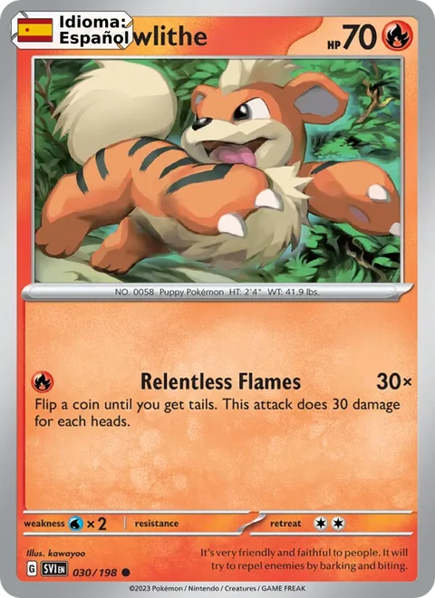Growlithe (030) — Scarlet & Violet