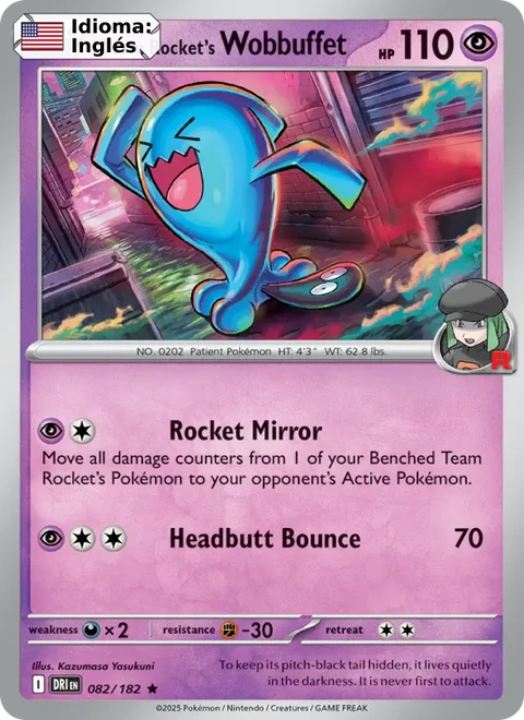 Team Rocket's Wobbuffet (082) — Destined Rivals