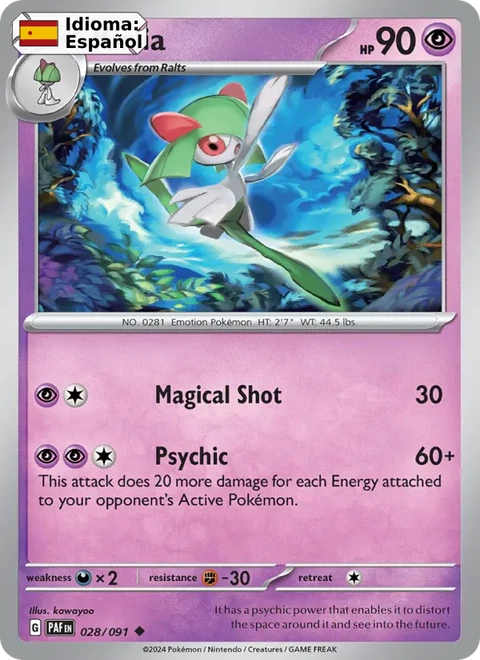 Kirlia (028) — Paldean Fates