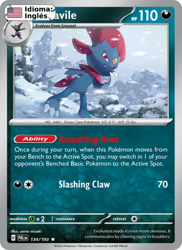 Weavile (134) — Paldea Evolved