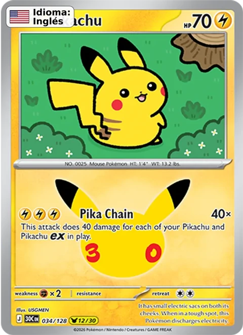 Pikachu (034) — 30th Celebration