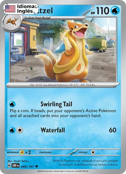Floatzel (049) — Obsidian Flames