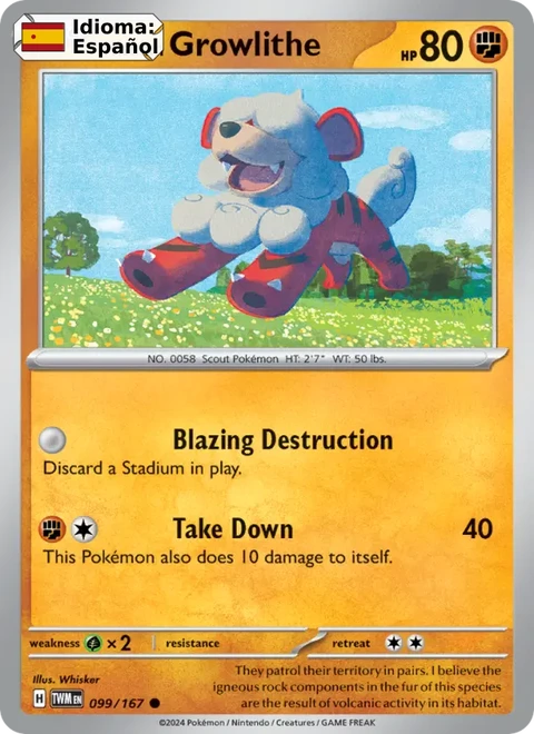 Hisuian Growlithe (099) — Twilight Masquerade