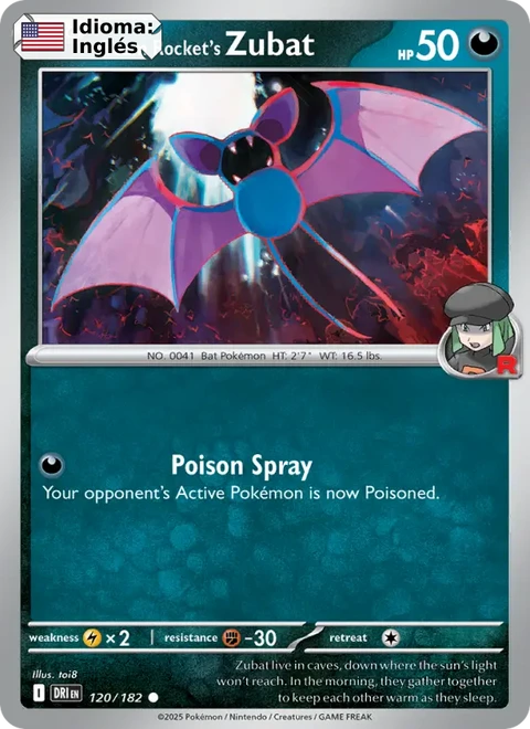 Team Rocket's Zubat (120) — Destined Rivals