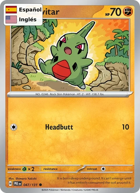 Larvitar (047) — Prismatic Evolutions