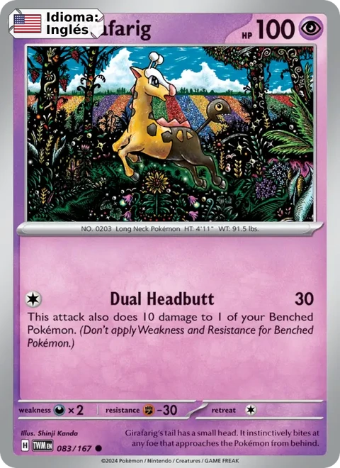 Girafarig (083) — Twilight Masquerade