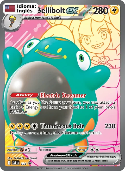 Iono's Bellibolt ex (194) — SVP Black Star Promos