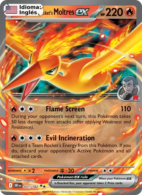 Team Rocket's Moltres ex (031) — Destined Rivals
