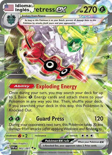 Forretress ex (002) — Paldean Fates