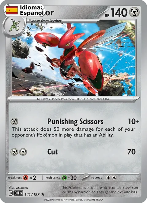 Scizor (141) — Obsidian Flames
