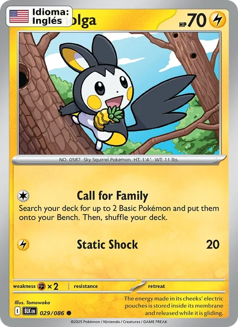 Emolga (029) — Black Bolt