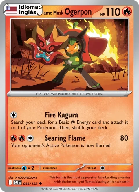Hearthflame Mask Ogerpon (044) — Destined Rivals