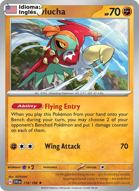 Hawlucha (118) — Scarlet & Violet