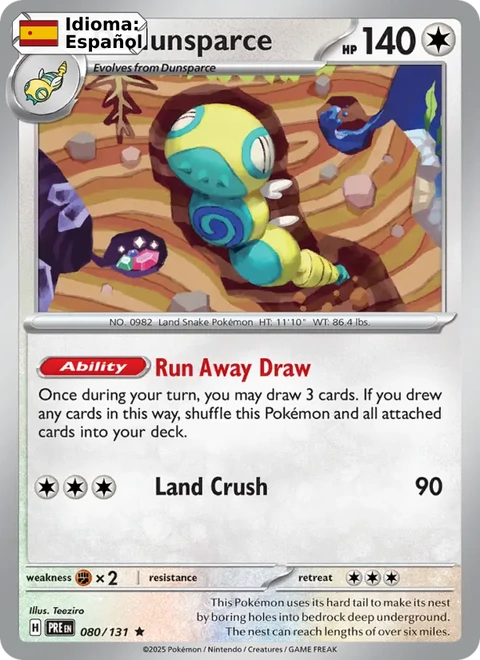 Dudunsparce (080) — Prismatic Evolutions