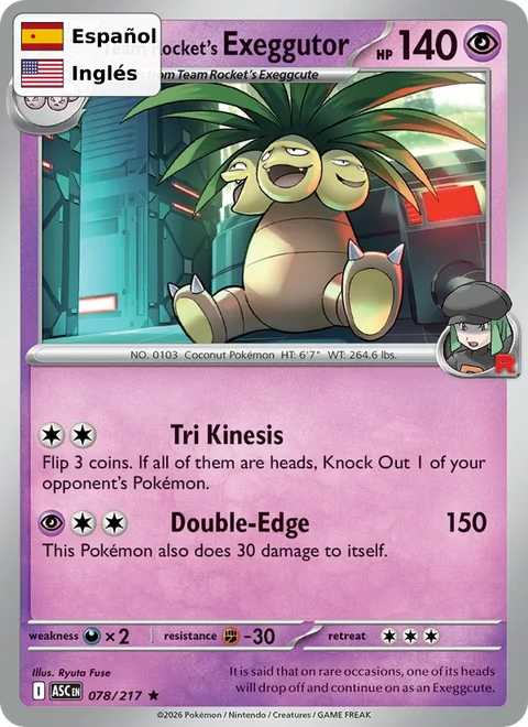 Team Rocket's Exeggutor (078) — Ascended Heroes