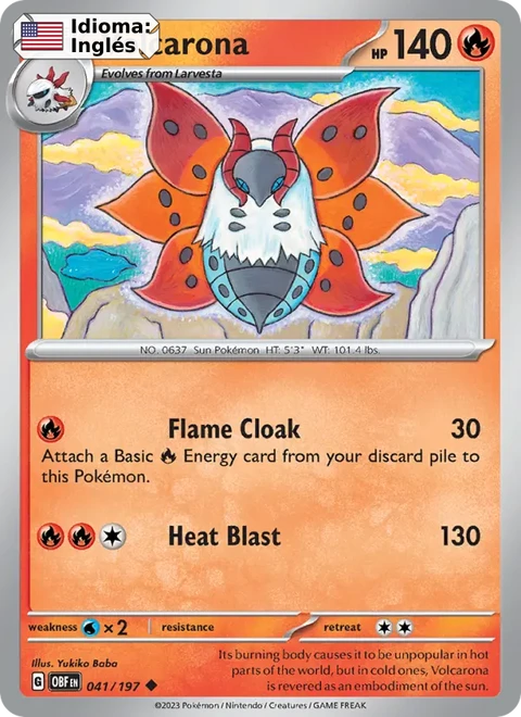 Volcarona (041) — Obsidian Flames