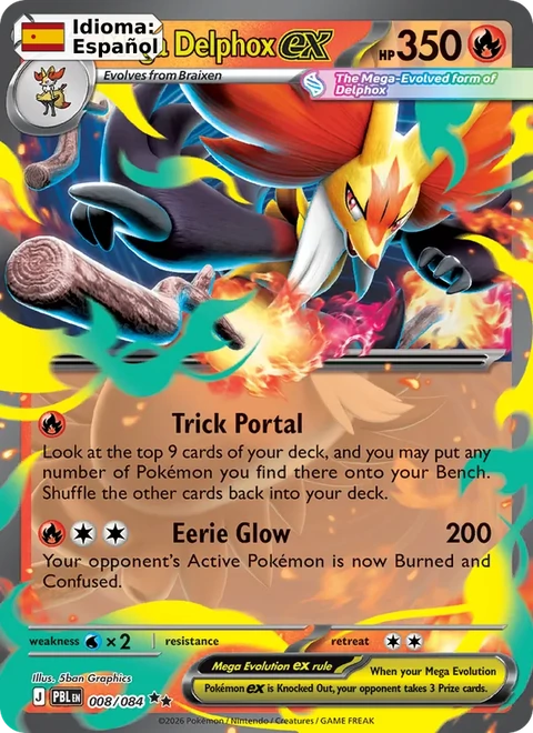 Mega Delphox ex (008) — Pitch Black