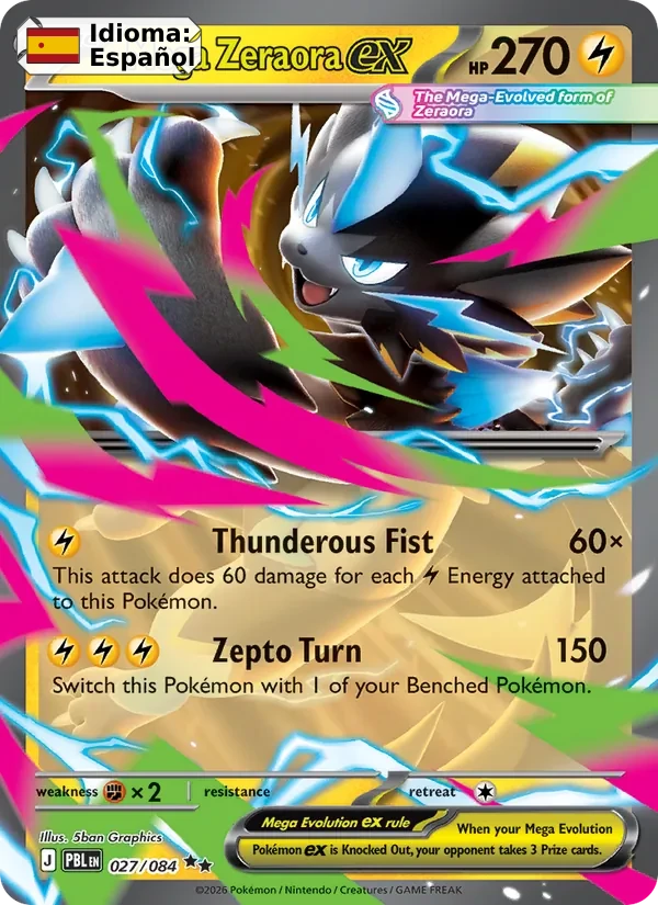 Mega Zeraora ex (027) — Pitch Black