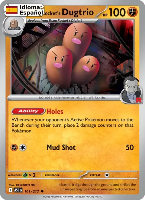 Team Rocket's Dugtrio (101) — Ascended Heroes
