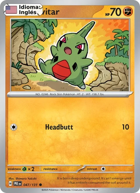 Larvitar (047) — Prismatic Evolutions